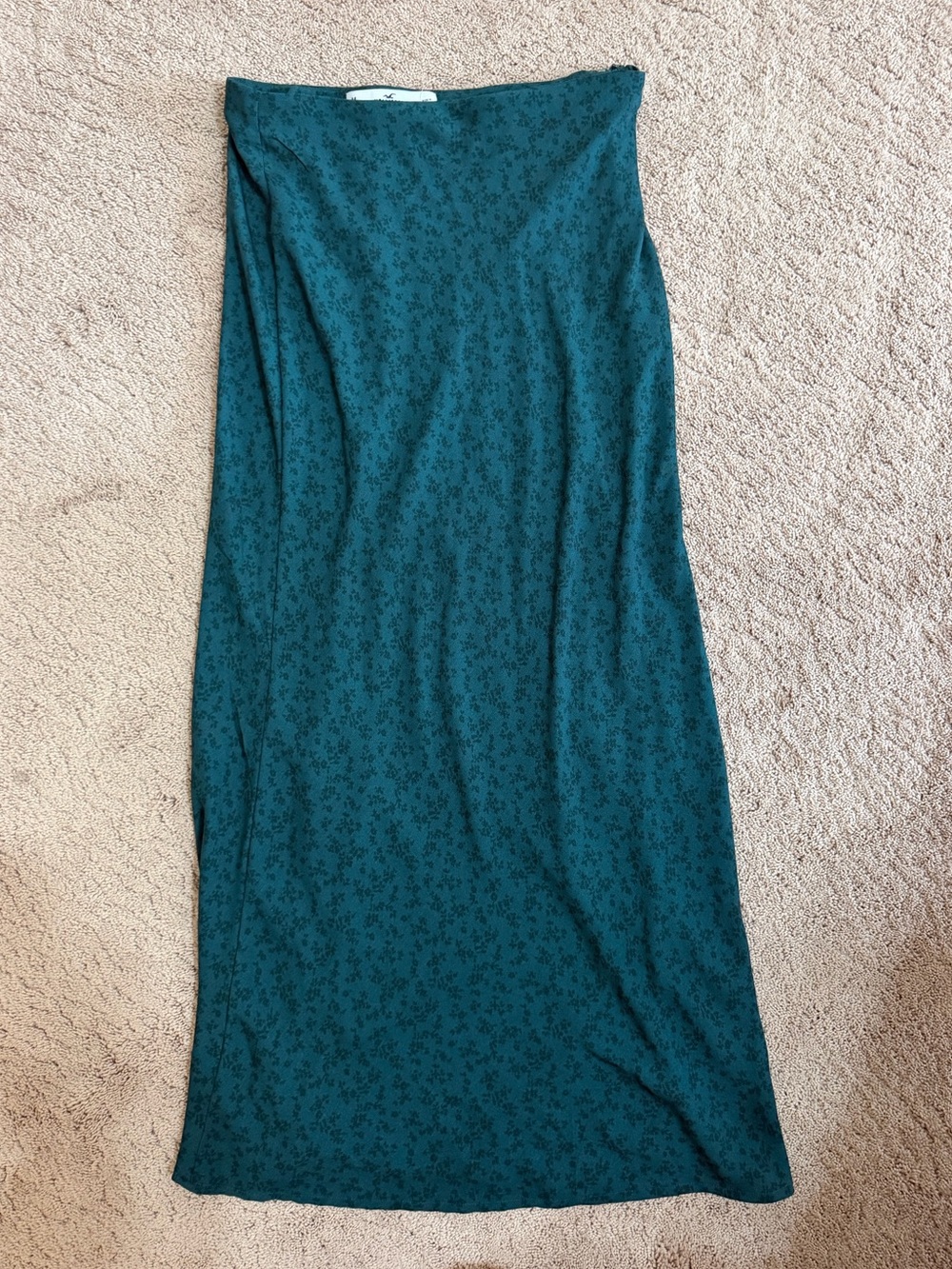 Hollister dark teal floral Maxi skirt A-line (never worn)